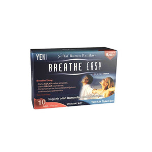 Breathe Easy Sağlık & Medikal Ürünler Breathe Easy Şeffaf Burun Bandı 10'lu