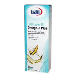 Eurho Vital Besin Takviyeleri EuRho Vital Omega-3 Cod Liver Oil Plus 200 ml