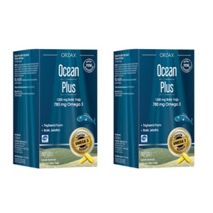 Orzax Ocean Plus 1200 mg Saf Balık Yağı 50 Kapsül 2li Paket