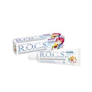 ROCS Ağız Bakım & Diş Sağlığı Ürünleri ROCS Kids 3-7 Yaş Floridsiz Diş Macunu / Meyve Külahı