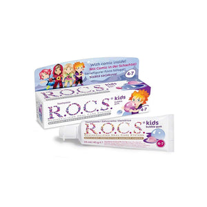 ROCS Ağız Bakım & Diş Sağlığı Ürünleri ROCS Kids 4-7 Yaş Balon Sakızı Tadında 35 ml Diş Macunu
